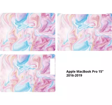 Autocollant MacBook marbre liquide rose - TenStickers