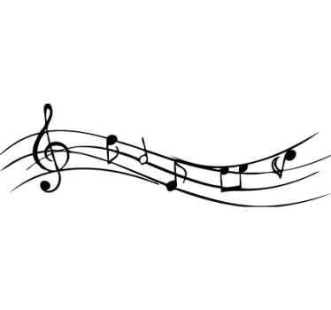 Sticker mural chambre - partition musicale - TenStickers