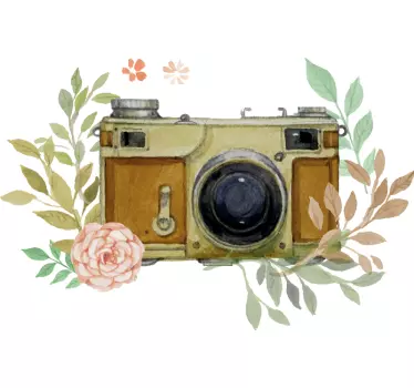 Sticker mural photo et fleurs - TenStickers