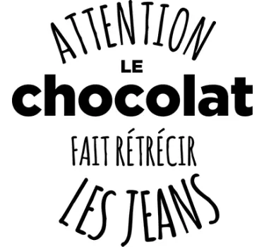 Sticker jeans chocolat - TenStickers