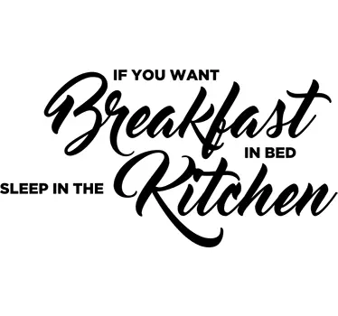 Sticker cuisine Breakfast in bed - TenStickers