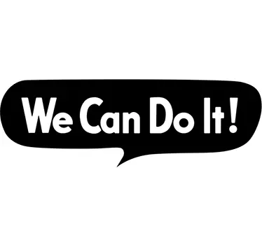 Sticker bureau motivation "We can do it" - TenStickers