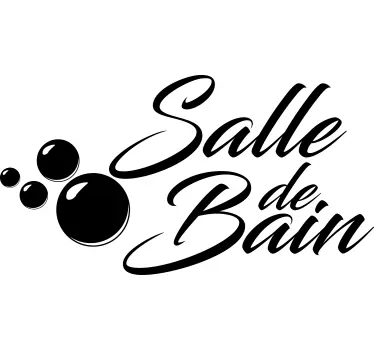 Sticker salle de bain texte et bulles - TenStickers