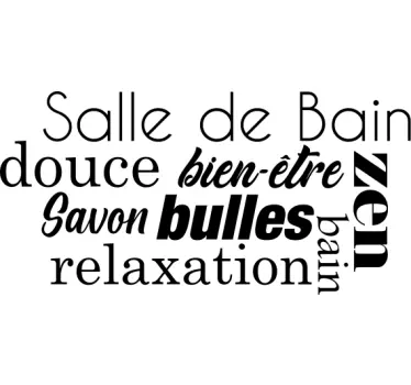 Sticker salle de bain relaxation - TenStickers