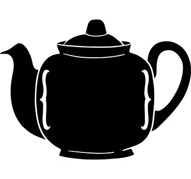 Sticker ardoise théière de couleur noire - TenStickers