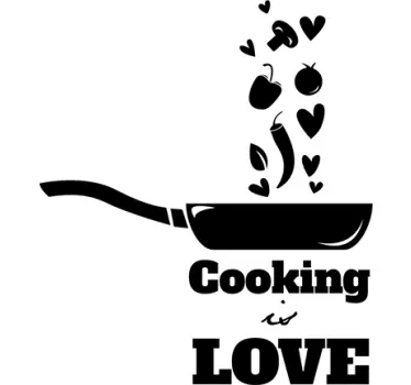 Sticker cuisine cooking is love - TenStickers
