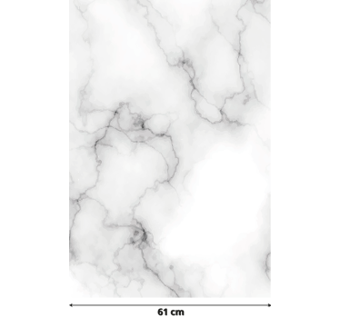 Adhésif meuble marbre blanc - TenStickers