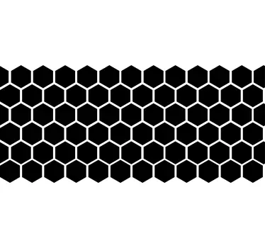 Sticker fenêtre hexagones transparents - TenStickers