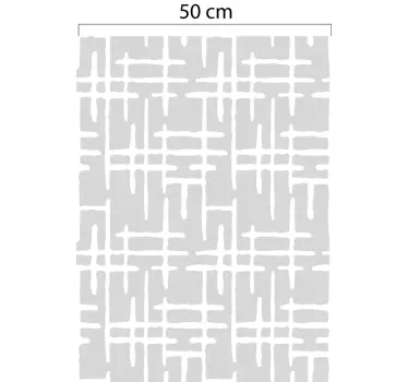 Sticker fenêtre lignes croisées translucides - TenStickers