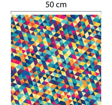 Sticker fenêtre translucide géométrique - TenStickers