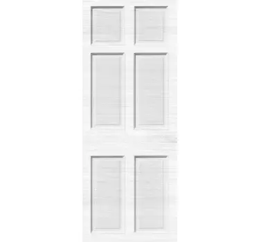 Sticker porte bois blanc avec moulures - TenStickers