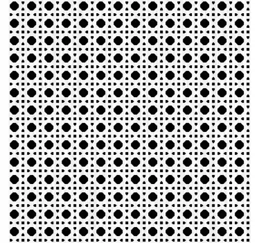 Adhésif meuble blanc cannage - TenStickers