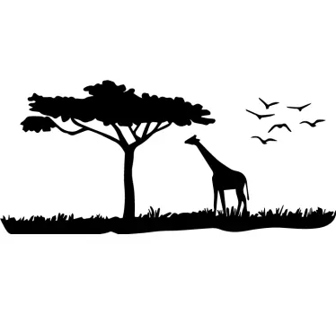 Autocollant camping car animaux sauvages savane - TenStickers
