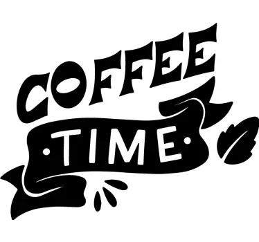 Sticker électroménager cafetière coffee time - TenStickers
