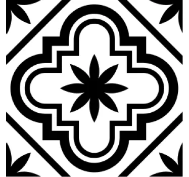 Sticker carrelage à motif monochrome - TenStickers