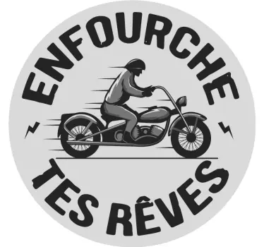 Sticker moto phrase enfourche tes rêves - TenStickers