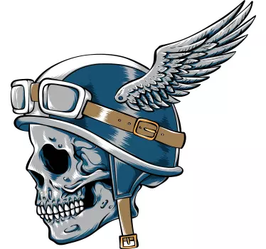 Sticker moto crâne pour casque - TenStickers