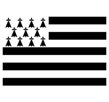Sticker voiture drapeau de Bretagne - TenStickers