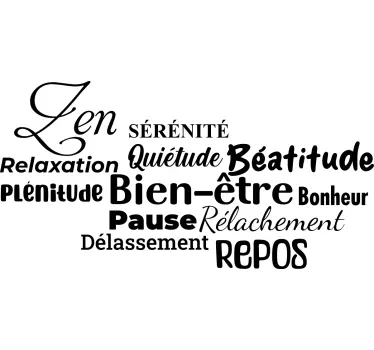 Sticker salle de bain mots de bonheur de bain - TenStickers