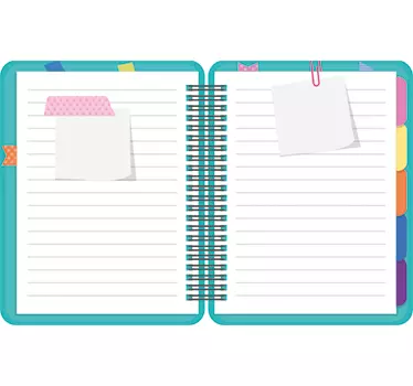 Tableau blanc adhésif cahier style ardoise - TenStickers