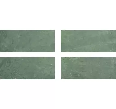 Sticker carrelage briques vertes rectangulaires - TenStickers