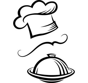 Sticker cuisine éléments de chef cuisinier - TenStickers