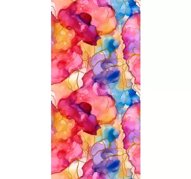 Sticker paroi de douche effet marbre coloré - TenStickers