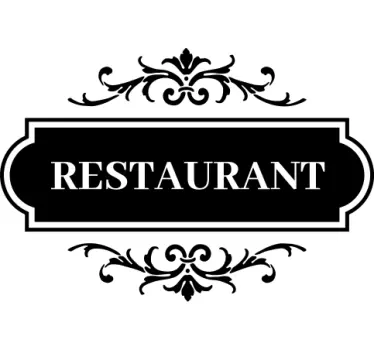 Sticker restaurant panneau personnalisable - TenStickers