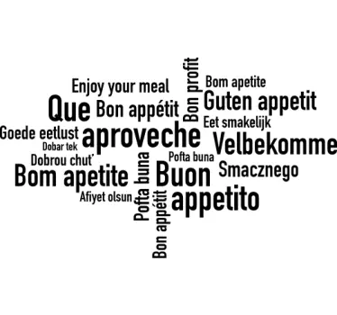 Sticker restaurant Bon Appétit en plusieurs langues - TenStickers