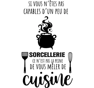 Sticker cuisine la sorcellerie dans la cuisine - TenStickers
