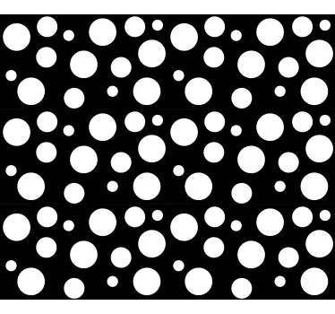 Sticker vitre points avec fond transparent - TenStickers