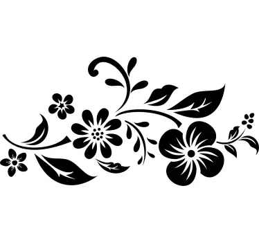 Sticker vitre bureau fleurs translucides - TenStickers
