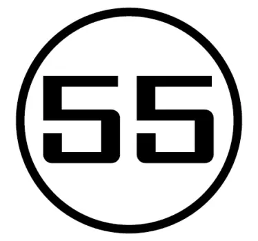 Sticker moto personnalisé cercle et nombre - TenStickers