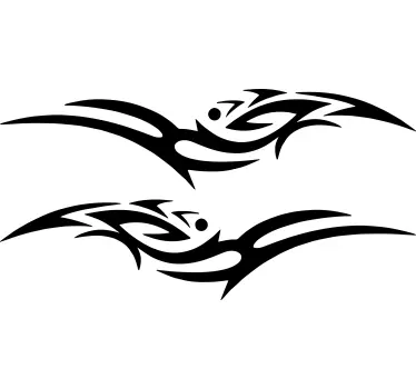 Sticker voiture design tribal - TenStickers
