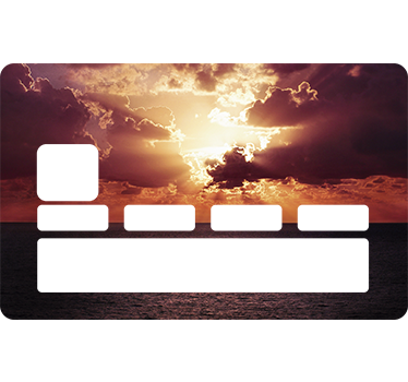 Sticker carte bancaire coucher de soleil - TenStickers