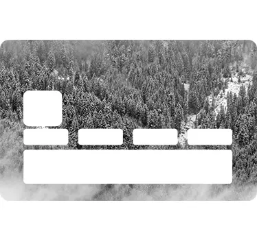 Sticker carte bancaire forêt enneigée - TenStickers