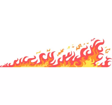 Sticker voiture avec flammes - TenStickers