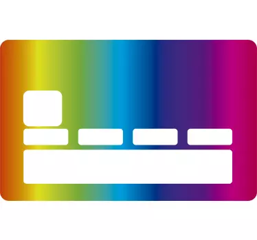 Sticker carte bancaire Arc-en-ciel - TenStickers