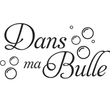 Sticker de salle de bain dans ma bulle - TenStickers