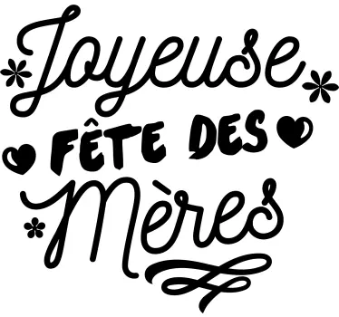 Sticker vitrine Joyeuse fête des mères - TenStickers