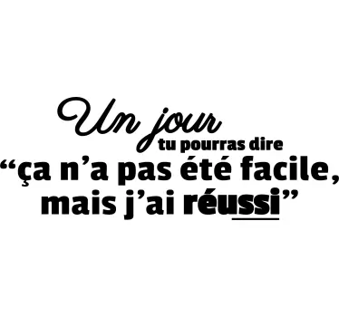 Sticker motivation succès J'ai Réussi - TenStickers