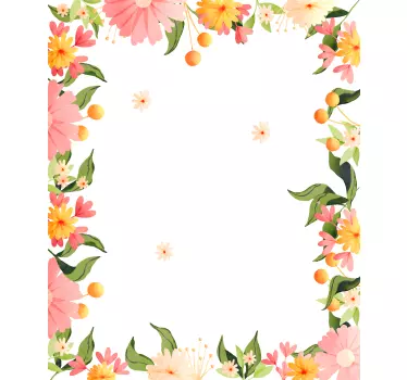 Sticker fenêtre cadre de printemps - TenStickers