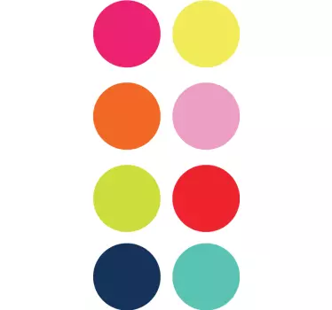 Sticker géométrique cercles colorés - TenStickers