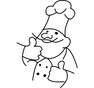 Sticker décoratif chef de cuisine - TenStickers