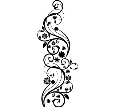 Sticker mural chambre design floral - TenStickers