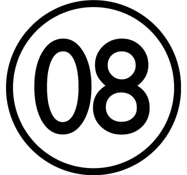 Sticker voiture personnalisé chiffre encerclé - TenStickers