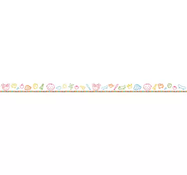 Sticker enfants frise dessins - TenStickers