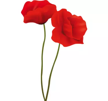 Adhésif floral coquelicots - TenStickers