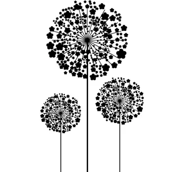 Adhésif floral dessin pissenlit - TenStickers