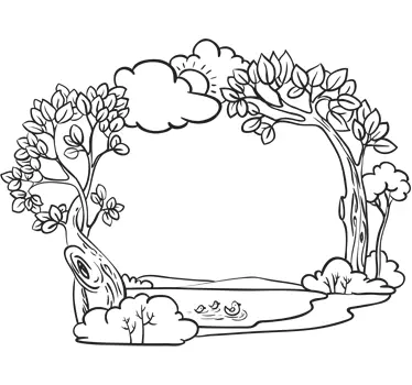Adhésif mural cadre nature - TenStickers